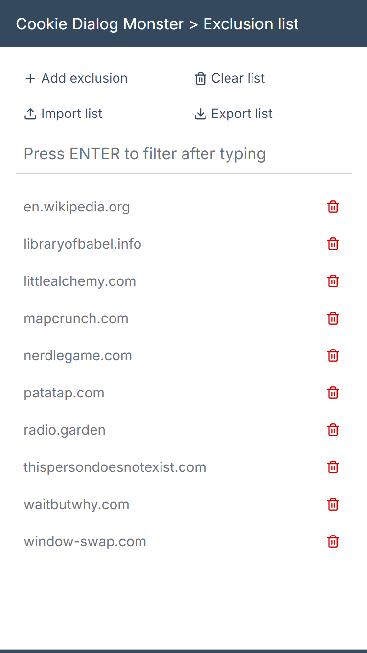 Extension Options